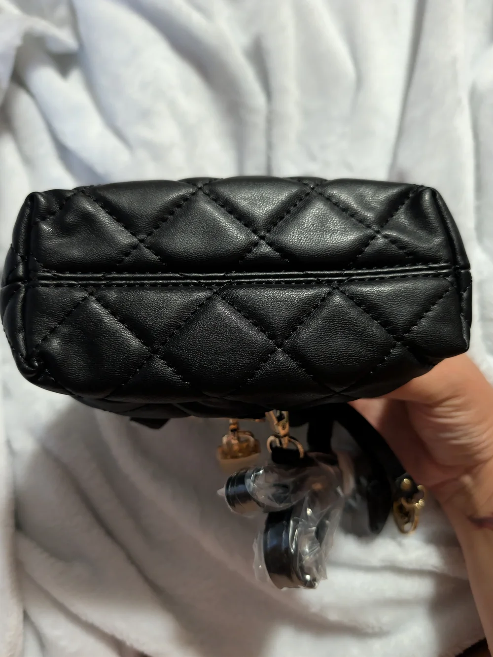 Badgley Mischka Mini Diamond Quilted Tote Bag